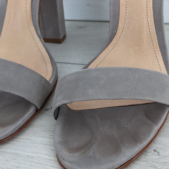 Schutz Suede Ankle Strap Heels - Picture 8 of 9